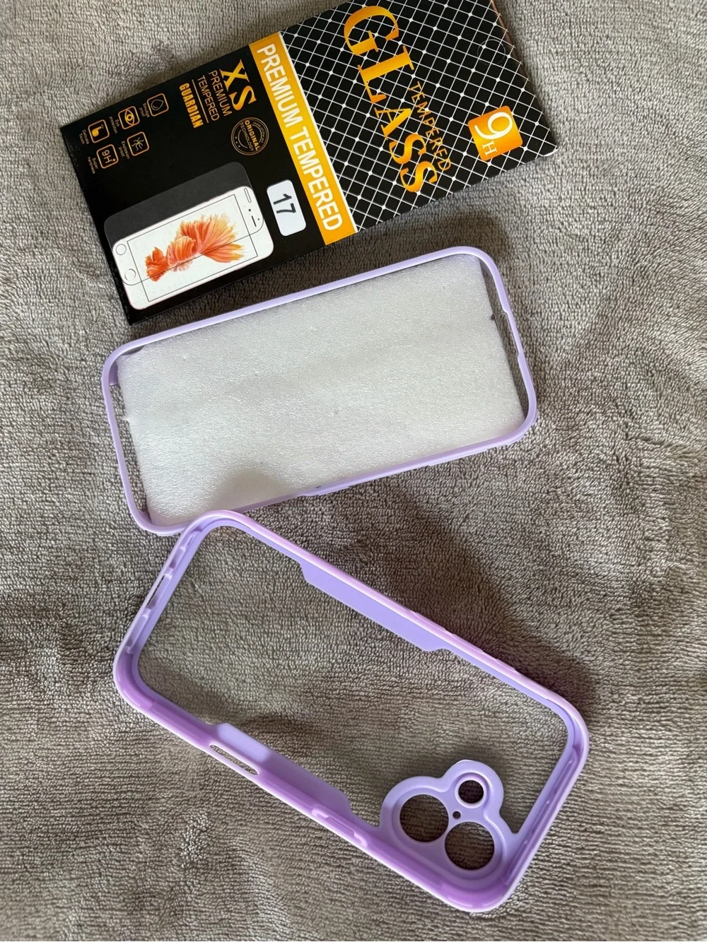 Phone 360° Protective Case for Model 17 - Light Purple with Screen Protector